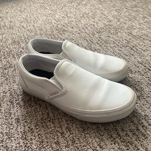 white leather vans